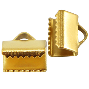 Appr&ecirc;ts en acier Inox griffe ruban 8mm Dor&eacute;