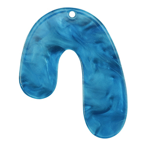 Pendentifs en r&eacute;sine organique Bleu de prusse