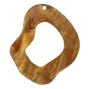 Pendentifs en r&eacute;sine organique Orange r&eacute;colte-marron