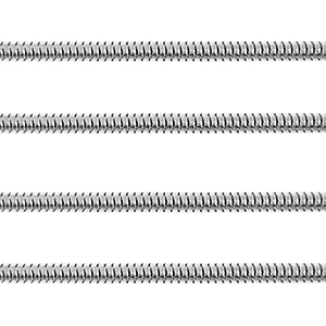 Appr&ecirc;ts en acier Inox cha&icirc;ne maille jaseron serpentine 2.5mm Argent&eacute;