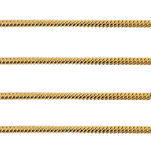 Appr&ecirc;ts en acier Inox cha&icirc;ne maille jaseron serpentine 1.6mm Dor&eacute;