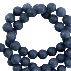 Pierres naturelles Quartz 8mm mat Bleu rayonnant