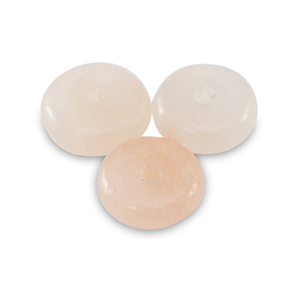 Pierres naturelles Quartz rondelles 6mm Blanc cass&eacute;-p&ecirc;che