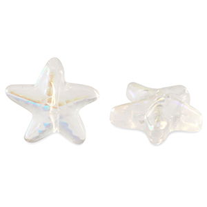 Perles en verre &eacute;toile de mer Cristal AB