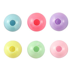 Perles aspect acrylique Multicolore pastel
