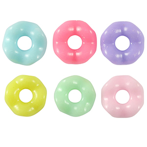 Perles aspect acrylique vague Multicolore pastel