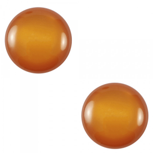 Cabochon classique 12mm Polaris Elements Lucido Orange r&eacute;colte-marron
