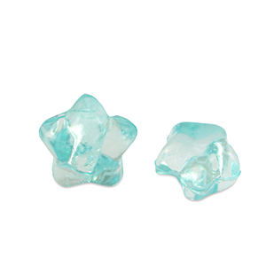 Perles acryliques &eacute;toile Bleu oc&eacute;an transparent
