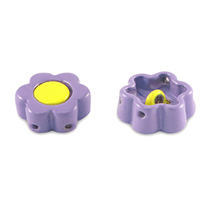 Perles tile fleur Violet paisley-jaune