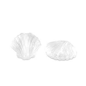 Perles acryliques coquillage Transparent
