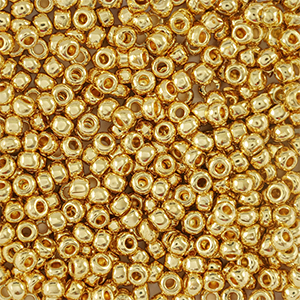 Rocailles Preciosa 24K 11/0-68304 Dor&eacute;