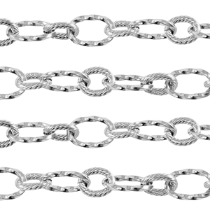 Appr&ecirc;ts en acier Inox cha&icirc;ne maille jaseron maille for&ccedil;at Argent&eacute;