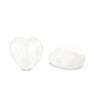 Pierres naturelles Quartz Laiteux coeur Cristal blanc