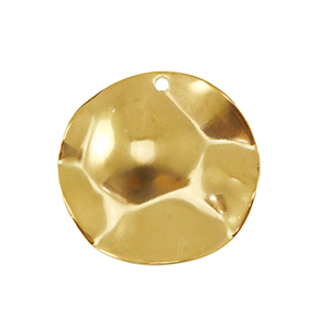 Breloques en acier Inox 22mm Dor&eacute;