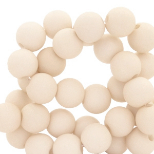 Perles acryliques 8 mm Beige cr&egrave;me