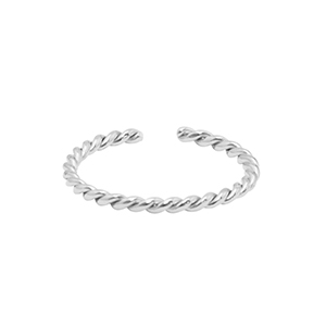 Bagues en acier Inox torsion Argent&eacute;