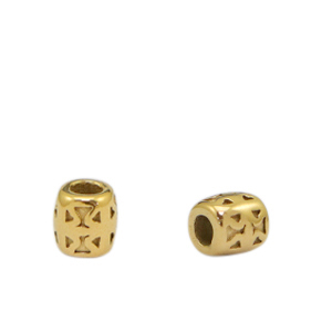 Perles en acier Inox 5mm Dor&eacute;