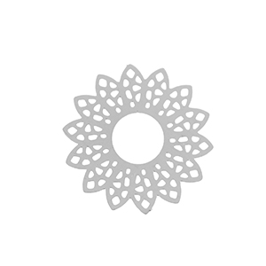 Breloques en acier Inox boh&egrave;mes fleur Argent&eacute;