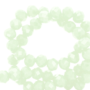 Perles &agrave; facettes 6x4mm disque Heishi Vert menthe