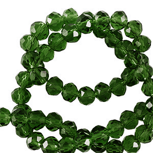 Perles &agrave; facettes 3x2mm disque Heishi Vert &eacute;meraude fonc&eacute;