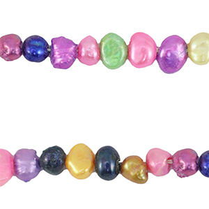 BQ Perles d'eau douce nugget 4-6mm Multicolore
