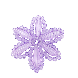 Pendentifs facett&eacute;es fleur Violet