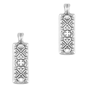 Breloques en m&eacute;tal DQ Argent&eacute; antique (sans nickel)