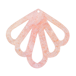 Pendentifs en r&eacute;sine coquille Rose clair
