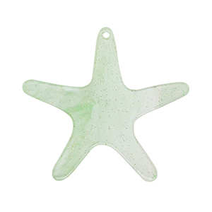 Pendentifs en r&eacute;sine &eacute;toile de mer Vert menthe