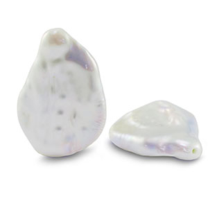 BQ Perles d&rsquo;eau douce goutte Blanc naturel