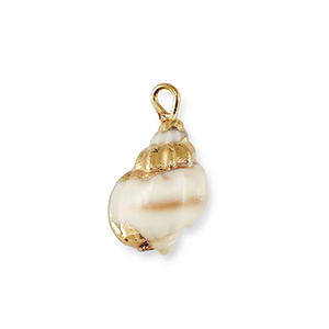 Pendentifs coquillage specials Marron-dor&eacute;