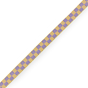 Ruban texte cubes Jaune-violet