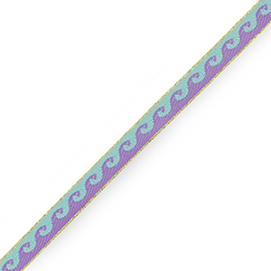 Ruban texte vagues Bleu-violet
