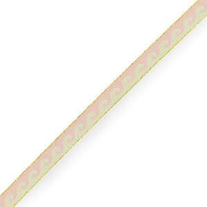 Ruban texte vagues Rose pastel