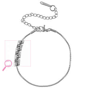 Bracelets en acier Inox Argent&eacute;
