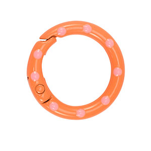 Appr&ecirc;ts color&eacute;s anneau porte-cl&eacute;s Orange-rose