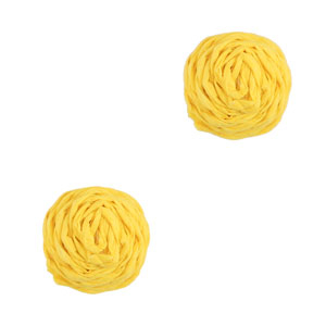 Pendentifs en Raphia 12mm Jaune