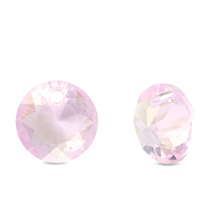 Pendentifs en verre Crystal glass rond Rose clair