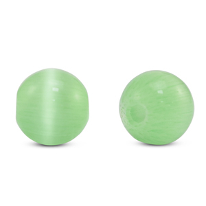Perles en verre 6 mm Oeil de chat Vert clair