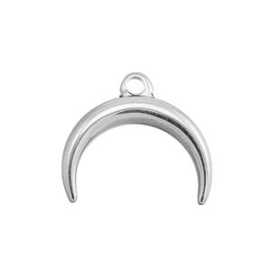 Breloques en acier Inox lune Argent&eacute;