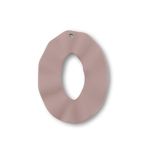 Pendentifs acryliques ovale Taupe brown