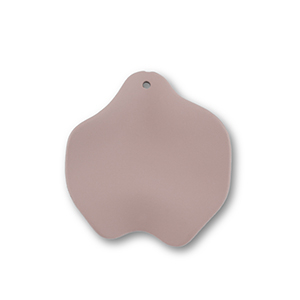 Pendentifs acryliques feuille Taupe brown
