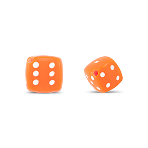 Perles acryliques d&eacute;s Orange