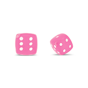 Perles acryliques d&eacute;s Rose