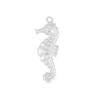 Breloques en acier Inox hippocampe Argent&eacute;