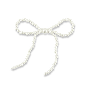 Pendentifs accroche-regard n&oelig;ud Blanc nacr&eacute;