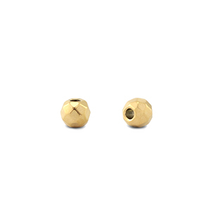 Perles en acier inox 3mm Dor&eacute;