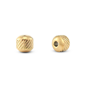 Perles en acier inox 6mm Dor&eacute;