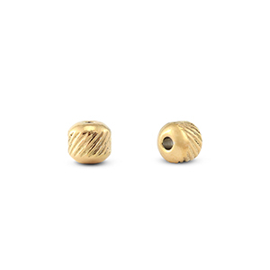 Perles en acier inox 4mm Dor&eacute;
