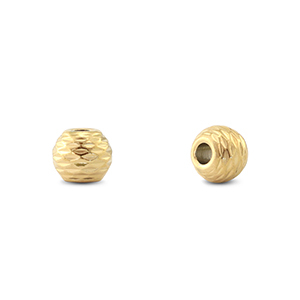 Perles en acier inox 6mm Dor&eacute;